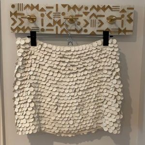 Zara White Faux Leather Mini Skirt